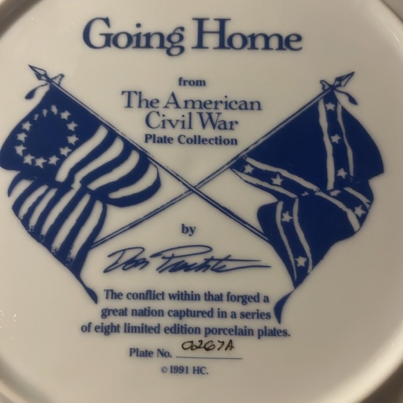 The American Civil War Plate Collection Going Home #0267A - Picture 2 of 2